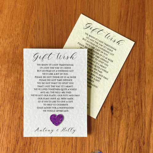 SOPHIA Gift Poem Card - Glitter