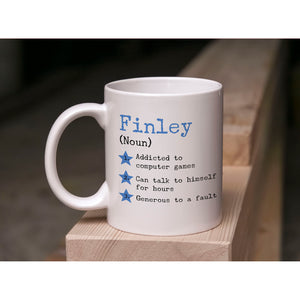 Personalised Name Stars Definition Mug