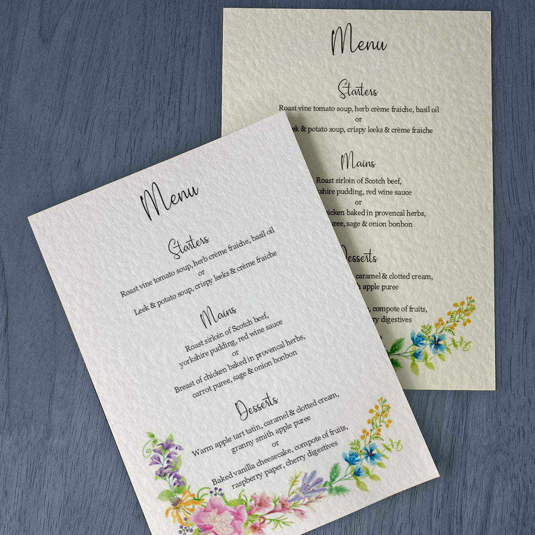 SUMMER Menu