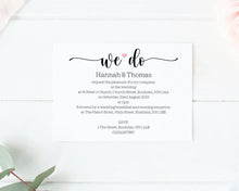 "We Do"  Wedding Invitations